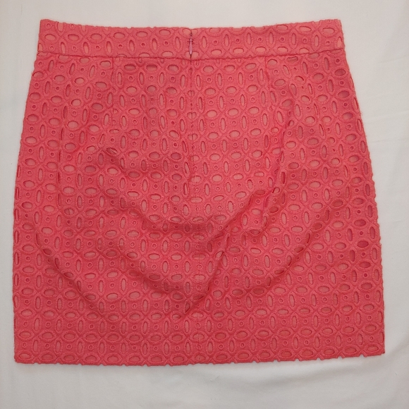 J. Crew Coral Eyelet Pattern Fitted Mini Skirt - Picture 4 of 5